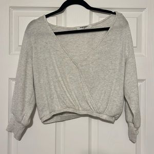 Project social T ribbed gray top